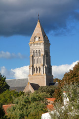 Fototapeta na wymiar Kościół Saint Philbert de Noirmoutier Island w Vendee