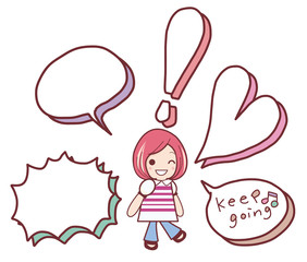 吹き出しいろいろセット　ベクターイラスト