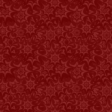 Maroon seamless curved star pattern background
