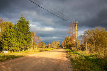 Дорога осенью