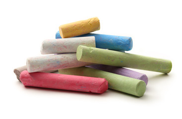 Pastel chalks in heap