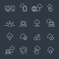 Cloud computing icons