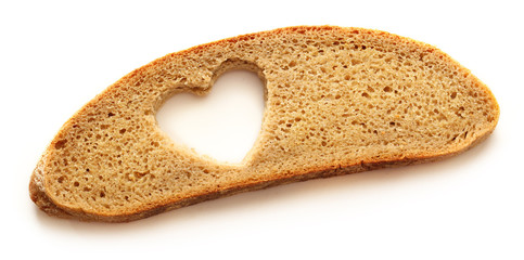 Slice of bread and heart
