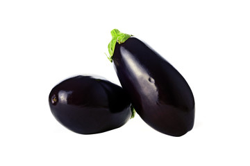Eggplant on white background