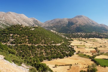Fototapeta na wymiar Askifou plateau in the Cretan Mountains, Crete