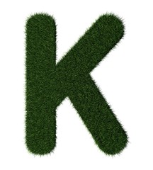 Grass alphabet-K