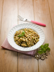 pasta with pesto and beans