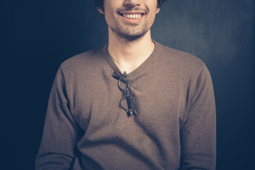 Fototapeta premium Happy young man with glasses