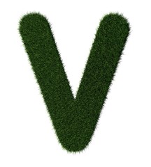 Grass alphabet-V