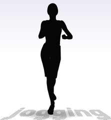 Active Jogging Girl or Woman