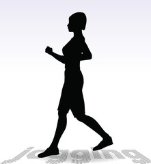 Active Jogging Girl or Woman