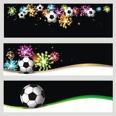 3 Fussballbanner