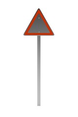 realistic 3d render of traffic sign