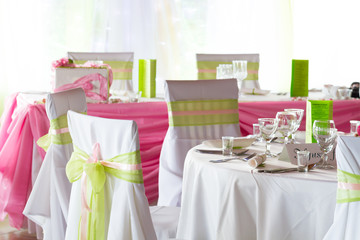 table set for wedding or another catered event dinner
