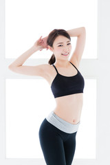 young asian woman exercise image