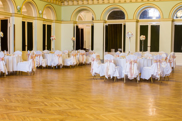 wooden dance floor, wedding or another catered event place