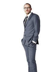 Thoughtful young businessman