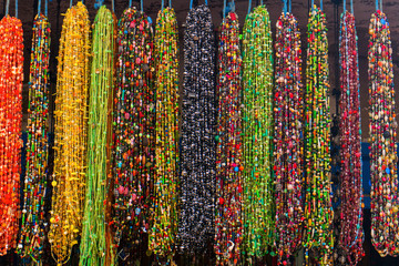Traditional colored beads from Morocco