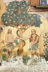 Ardez (Engadine): Adam and Eve - obrazy, fototapety, plakaty