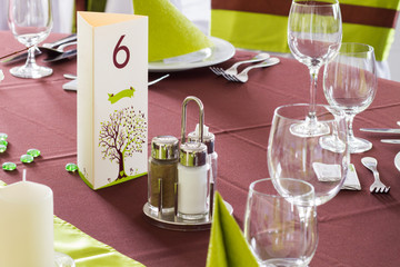 wedding table - colorized photo