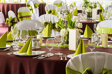 wedding or restaurant table set