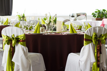 wedding table with decoration