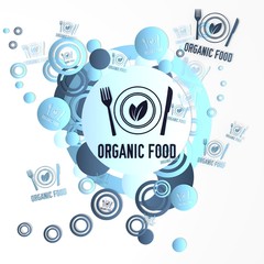 fancy art organic food sign