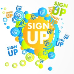 fancy art sign up icon