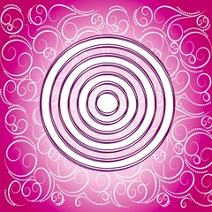  symbol on fresh pink background