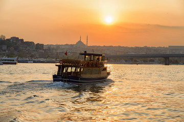 Coucher de soleil sur le bosphore