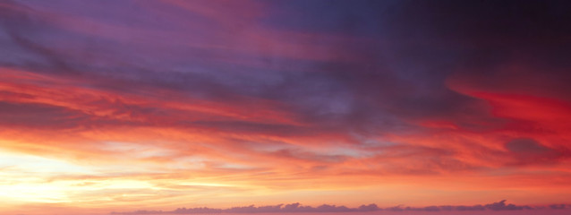 dramatic and colorful clouds