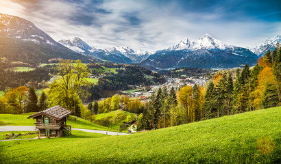 Scenic landscape in Bavarian Alps, Berchtesgaden, Germany