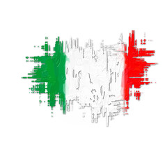 italian stylized flag