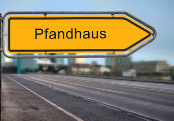 Strassenschild 14 - Pfandhaus