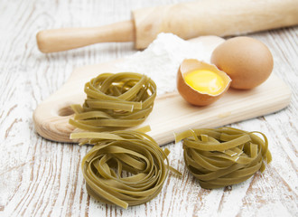 Raw homemade pasta