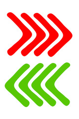 Rot & Grüner Pfeil - Rechts & Links