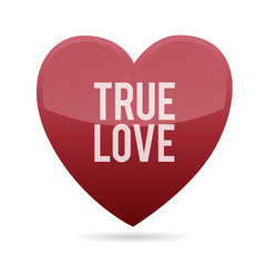 Red True Love Heart Shape