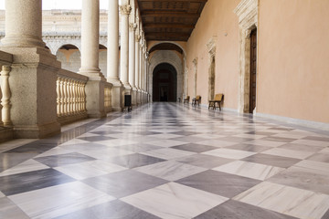 Fototapeta na wymiar backyard, Indoor palace, Alcazar de Toledo, Spain