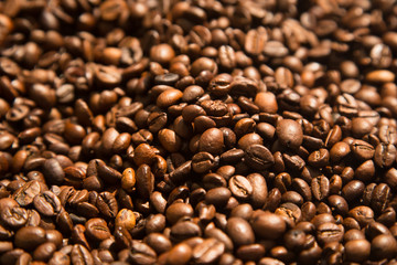 Fresh coffee beans background