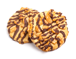 Chocolate chip cookies with peanuts