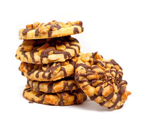 Chocolate chip cookies with peanuts