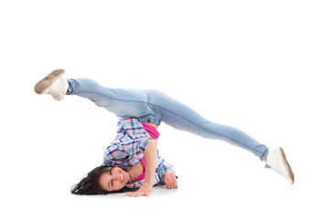 Female breakdancer