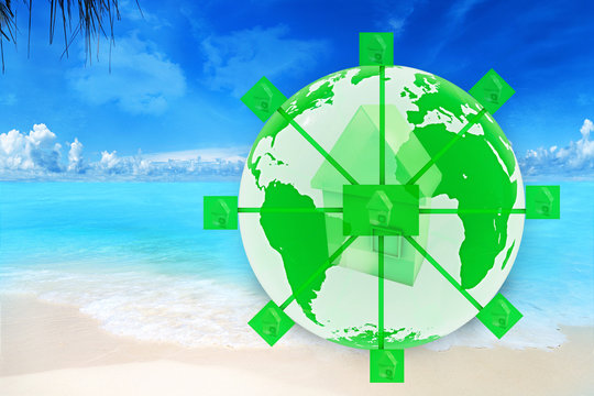 Green eco Concept - 3D Rendering