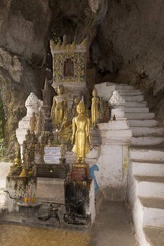 Pak Ou Caves - Buddhist wooden statues