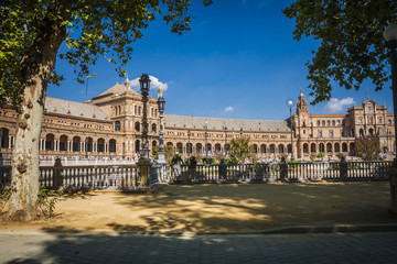 Fototapeta na wymiar Spanish Square in Sevilla, Spain.