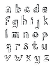 Sketch alphabet small letters