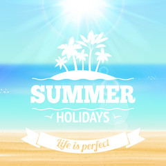 Fototapeta na wymiar Summer holidays poster