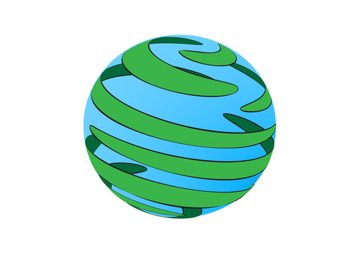 vector design businesses, logo planet earth symbol icon