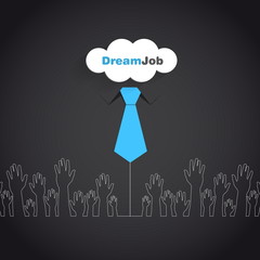 Dream job - conceptual logo eps10 illustration