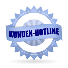 button mit stern kunden-hotline I